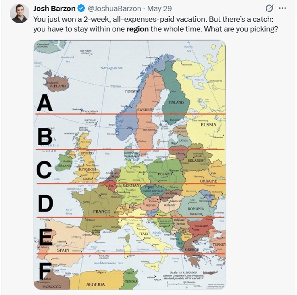 27 Vacation Staying Only In One Region Would You Rather Questions
