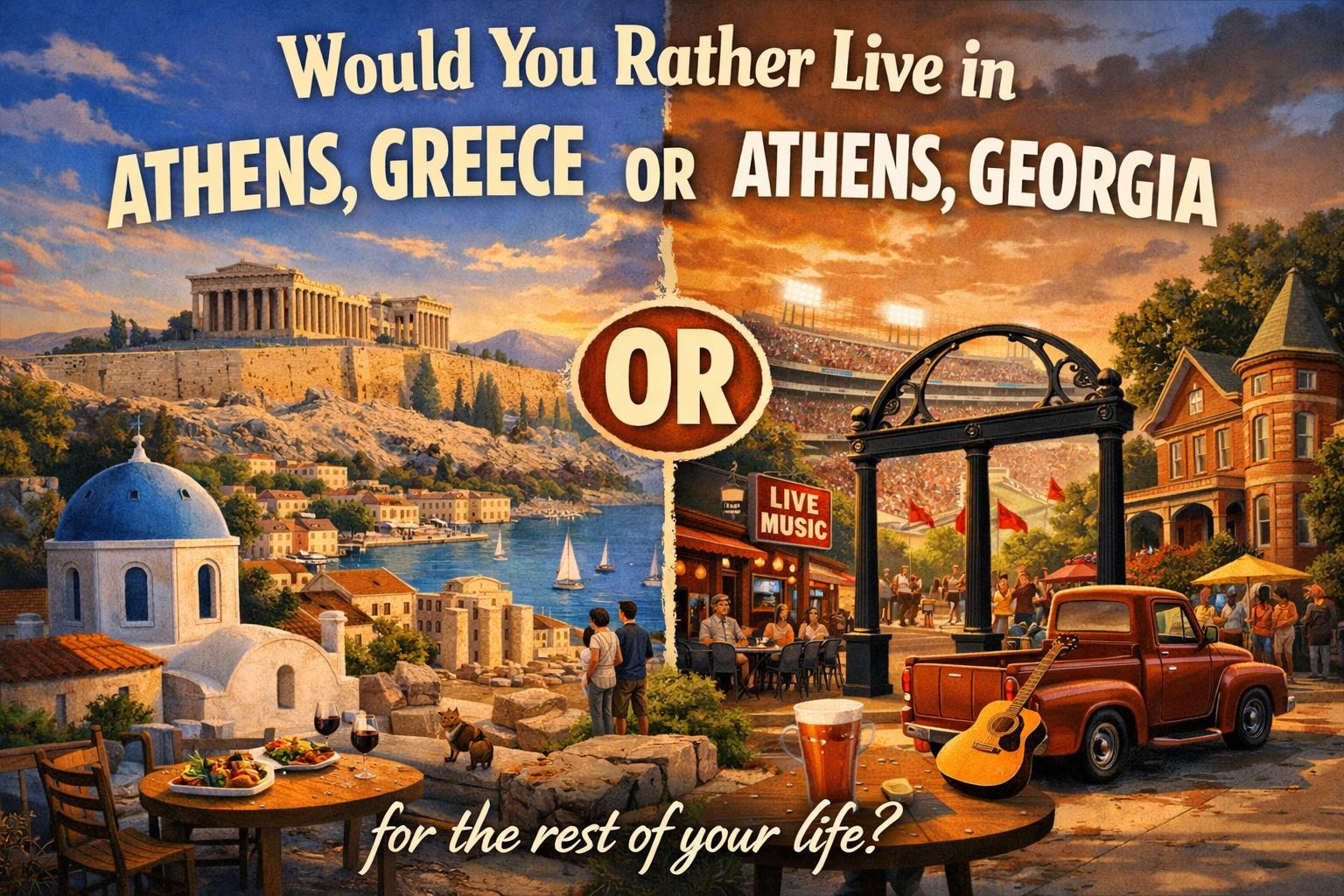 Would You Rather Live in Athens, Greece or Athens, Georgia?