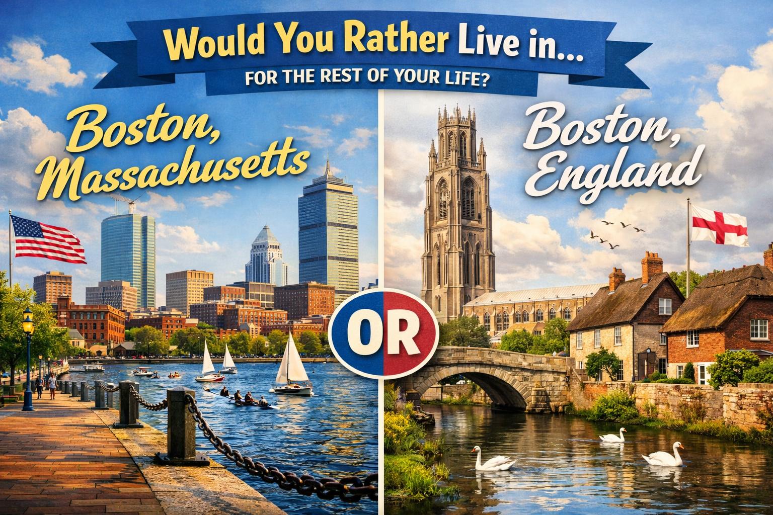 Would You Rather Live in Boston, Massachusetts or Boston, England?