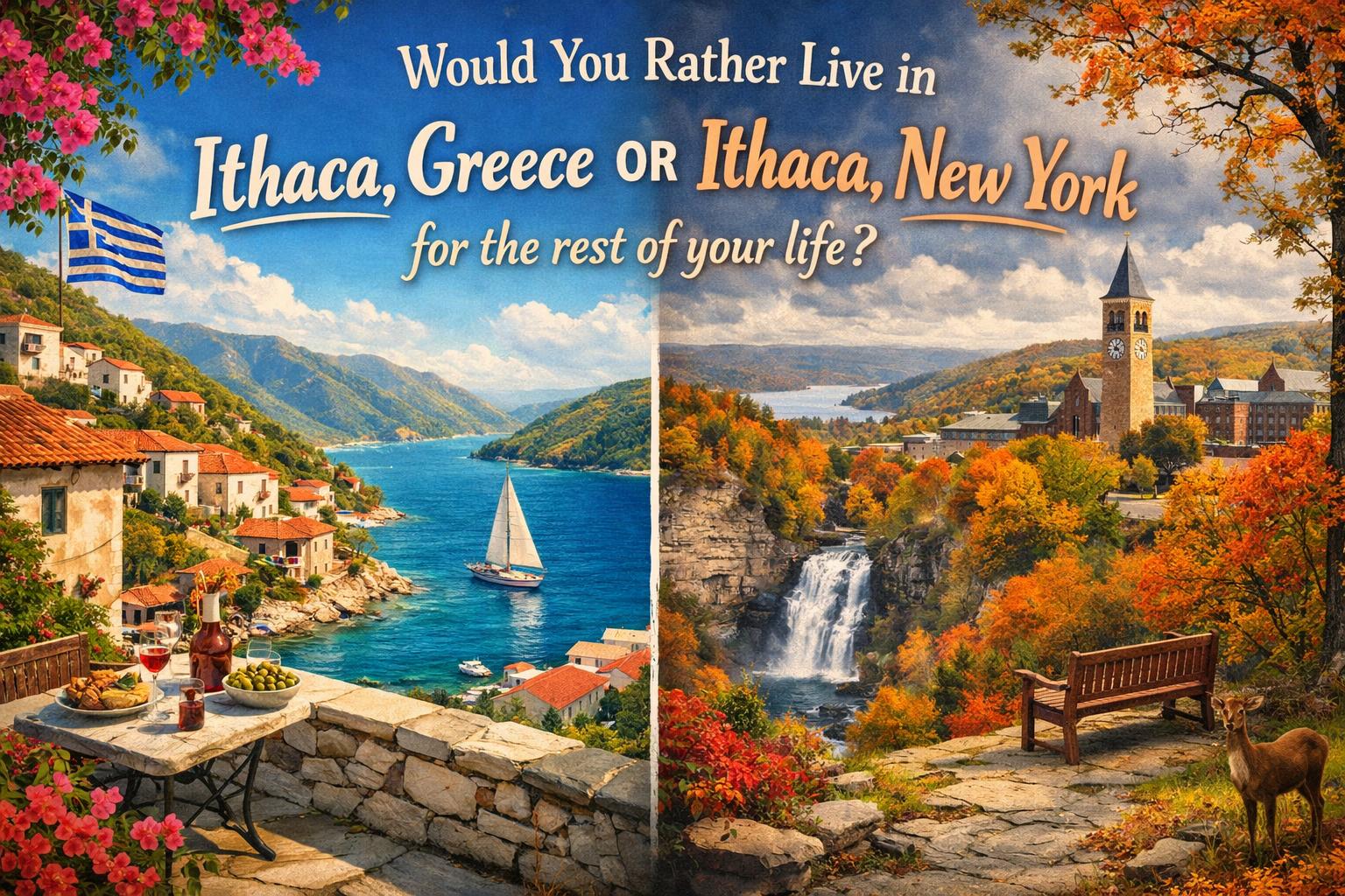 Would You Rather Live In Ithaca, Greece or Ithaca, New York?