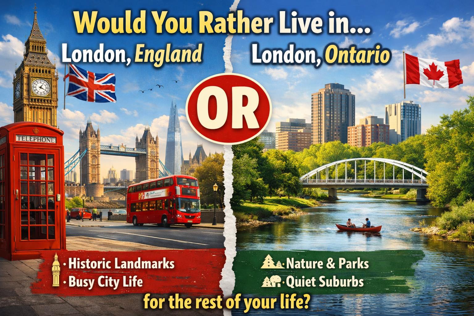 Would You Rather Live In London, England or London, Ontario?