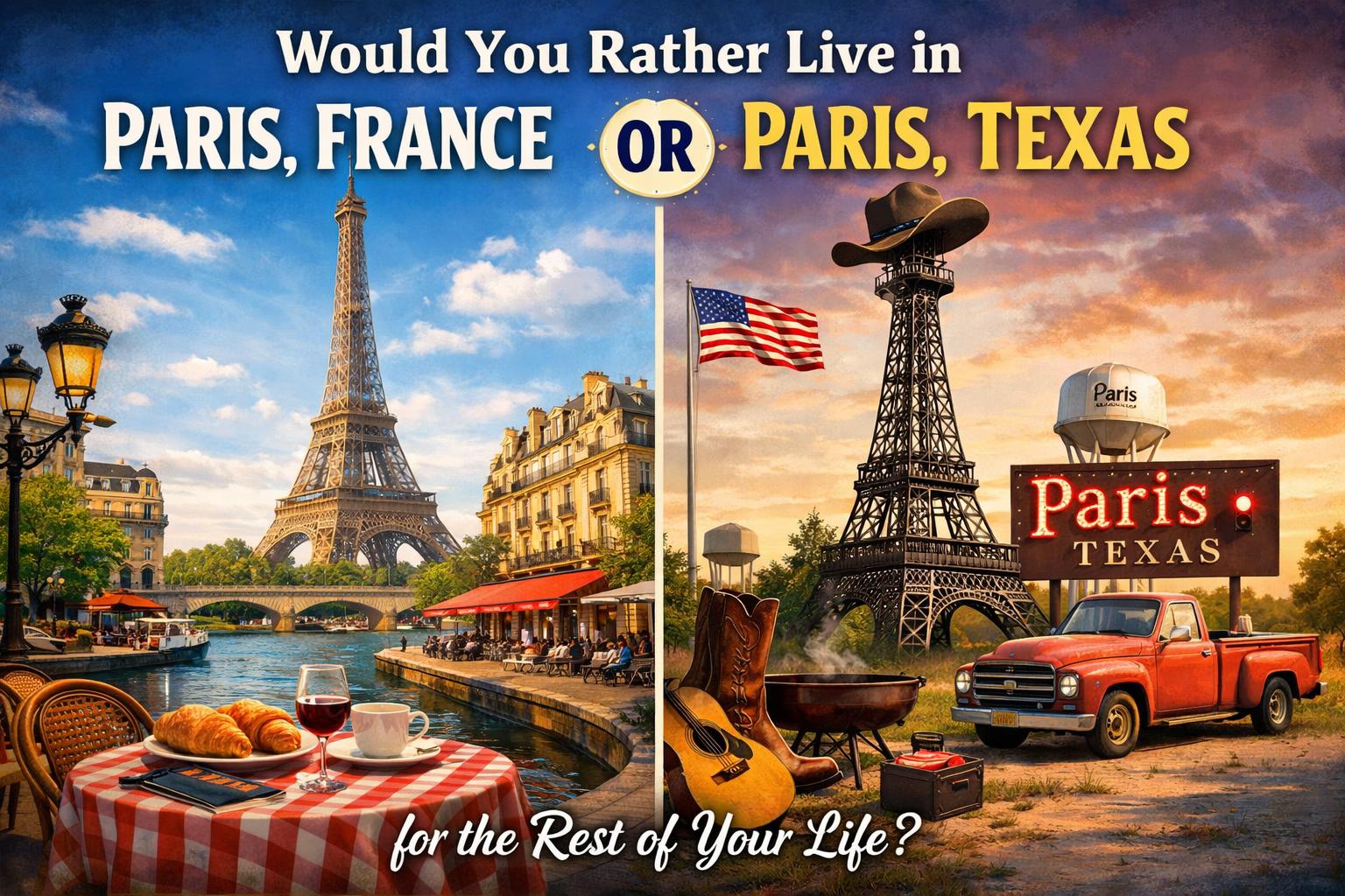 Would You Rather Live In Paris, France or Paris, Texas?