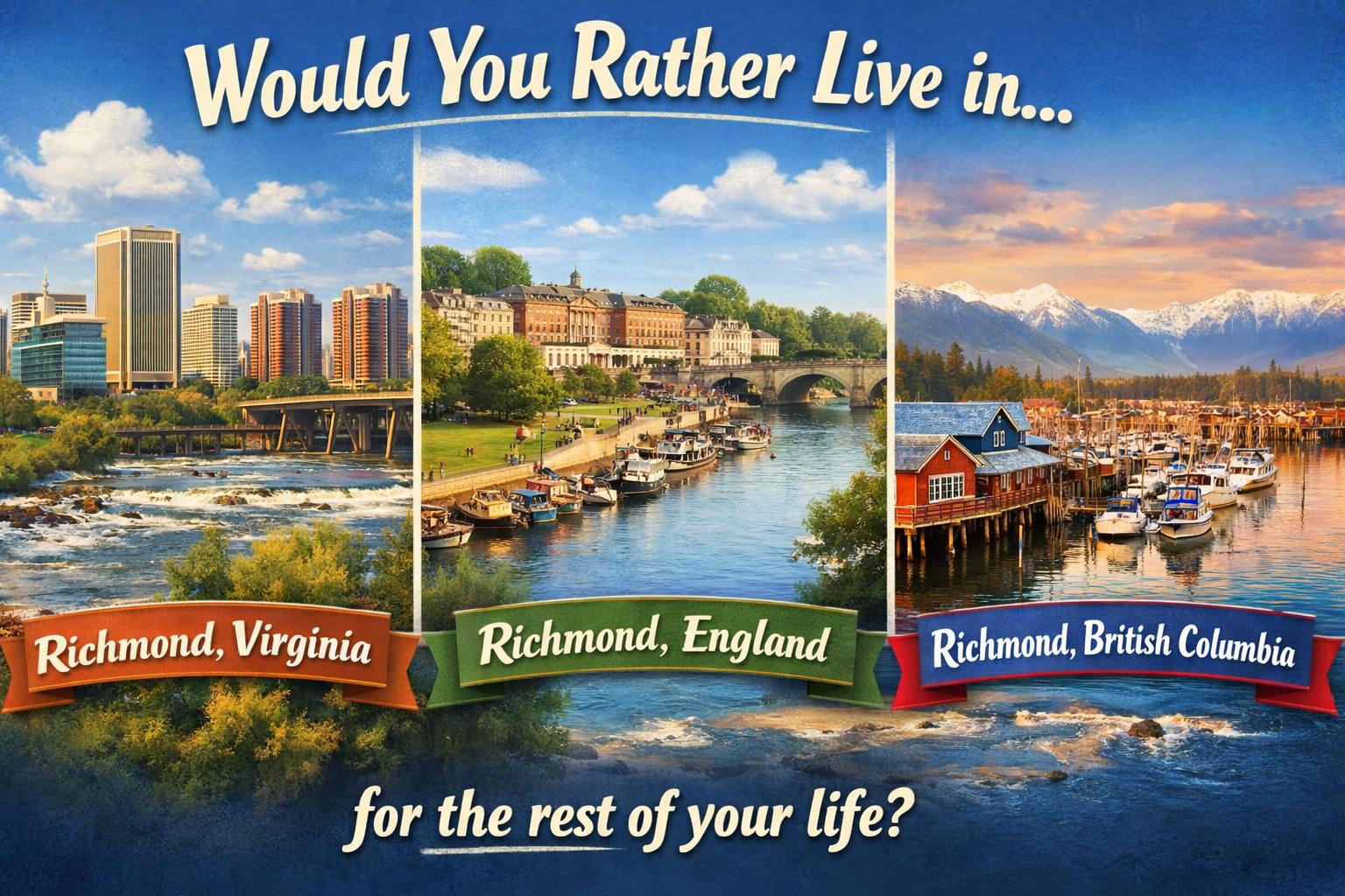 Would You Rather Live In Richmond, Virginia or Richmond, England?  