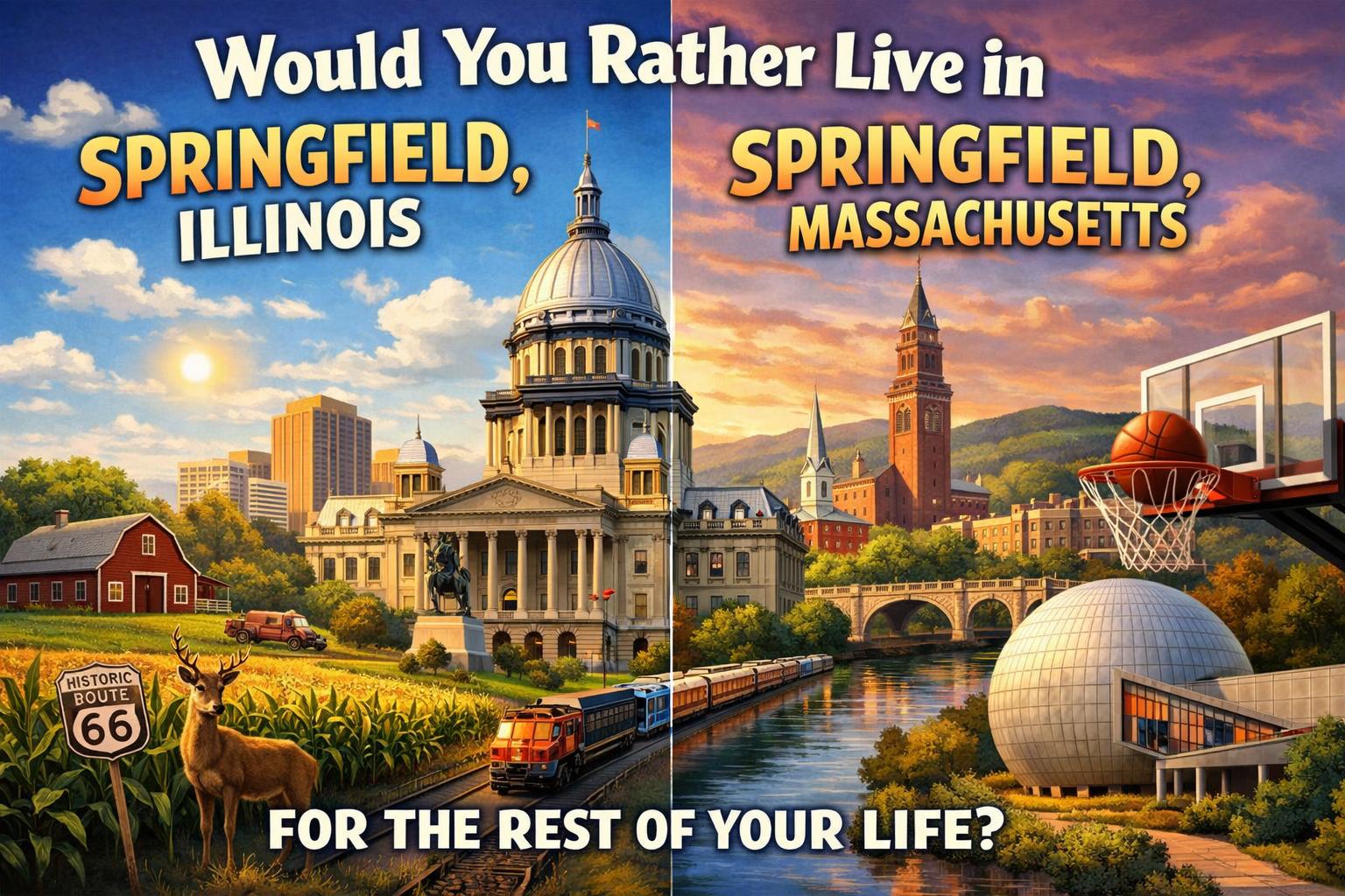 Would You Rather Live In Springfield, Illinois or Springfield, Massachusetts?