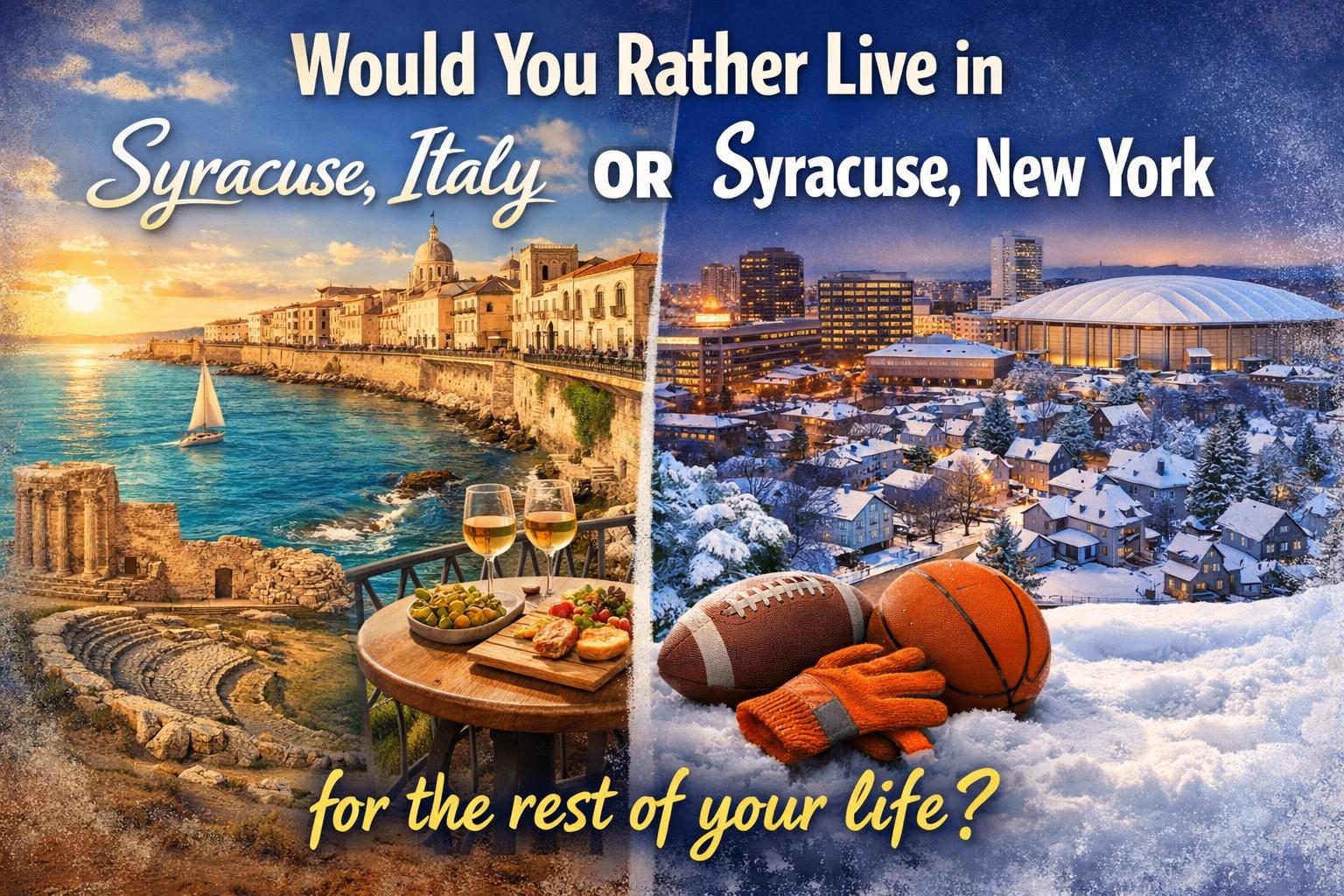 Would You Rather Live in Syracuse, Italy or Syracuse, New York?