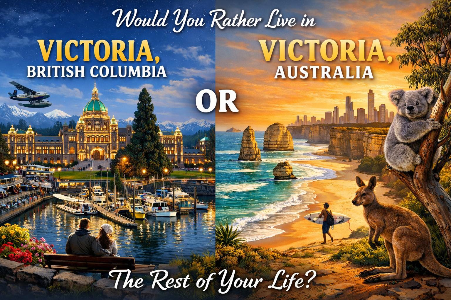 Would You Rather Live in Victoria, British Columbia or Victoria, Australia?