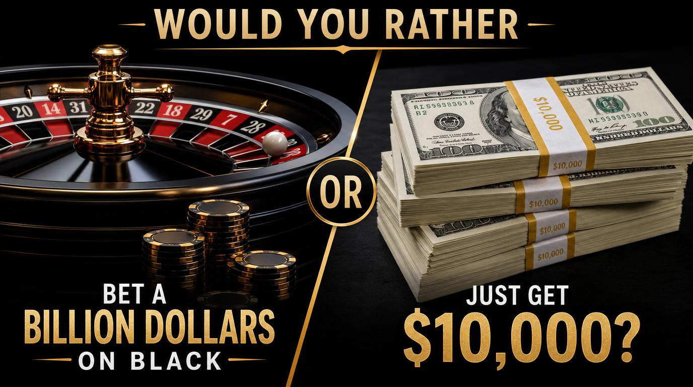 Would you rather bet a billion dollars on black or just get $10,000?