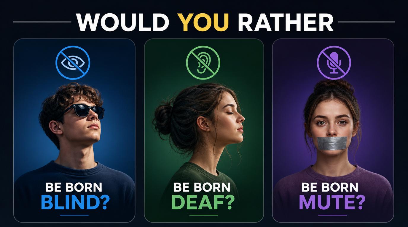 Would You Rather be born blind, deaf or mute?