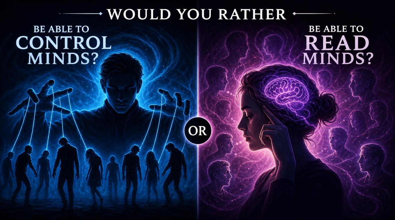 Would you rather be able to control minds or read minds?
