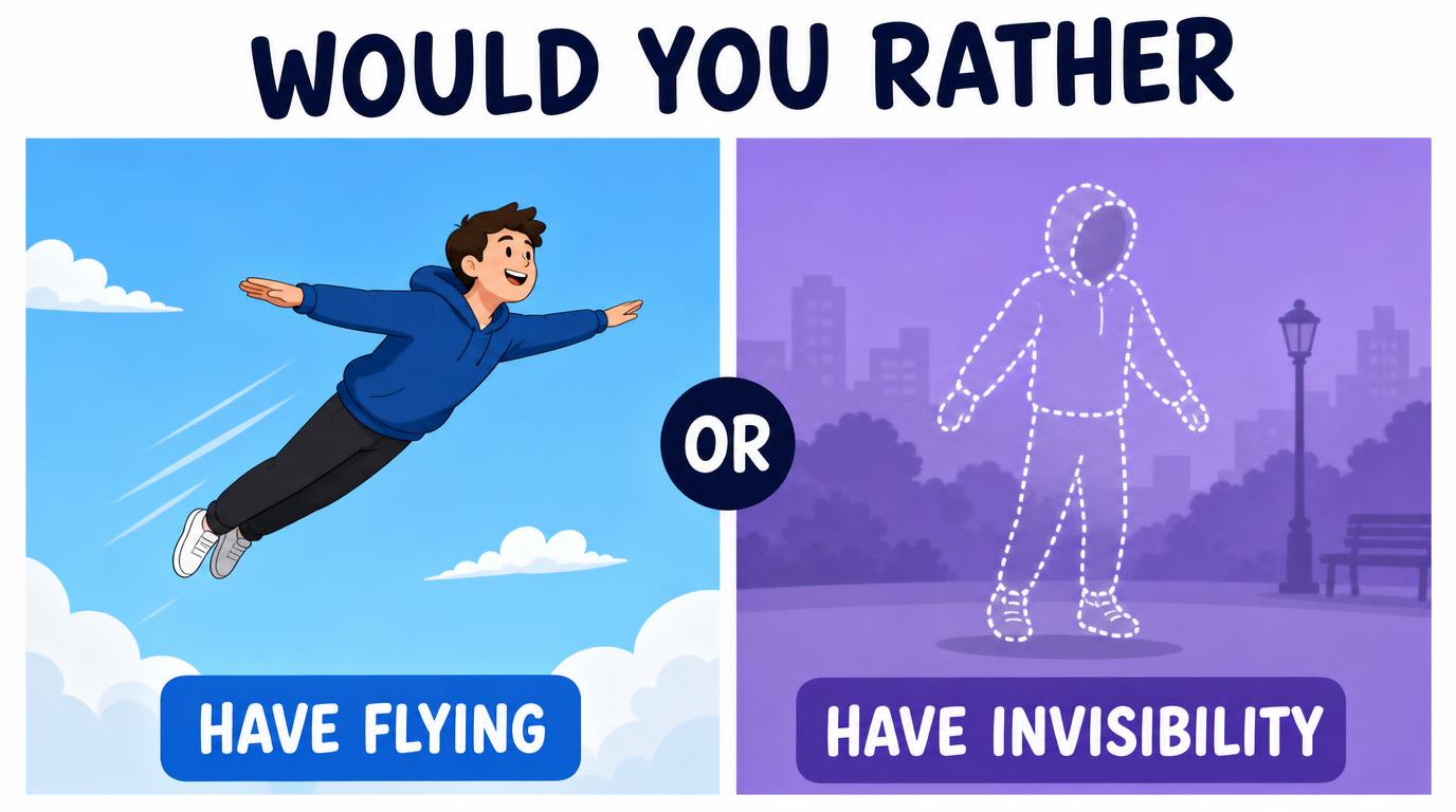 Would you rather have flying or invisibility superpowers?