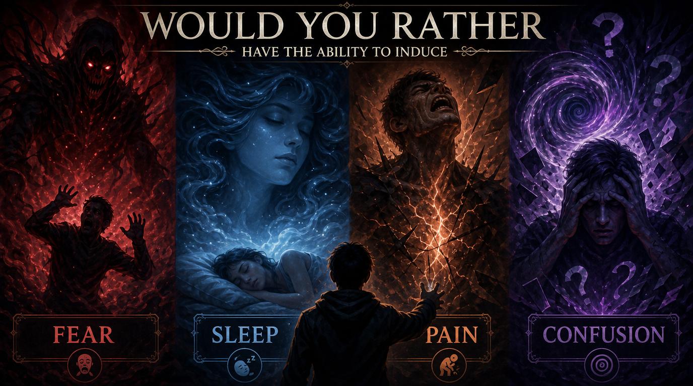 Would You Rather have the ability to induce fear, sleep, pain or confusion