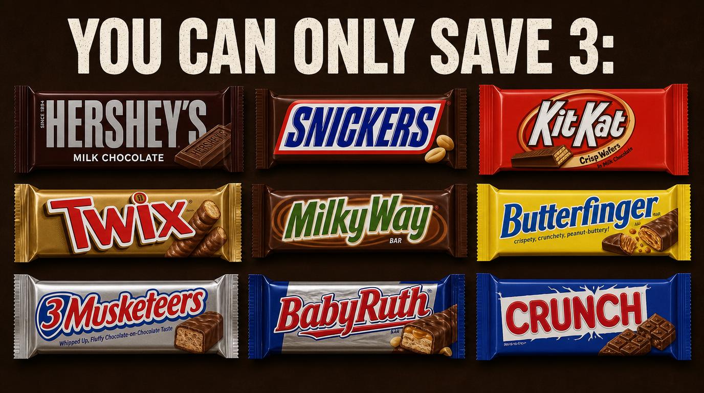 You can Only Save 3 Chocolate Bars, The Rest Disappear Forever, Which 3 Are You Saving?