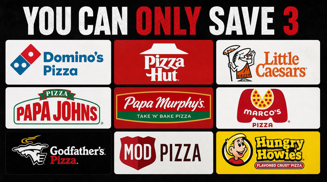 You can Only Save 3 Pizza Chains, The Rest Disappear Forever, Which 3 Are You Saving?