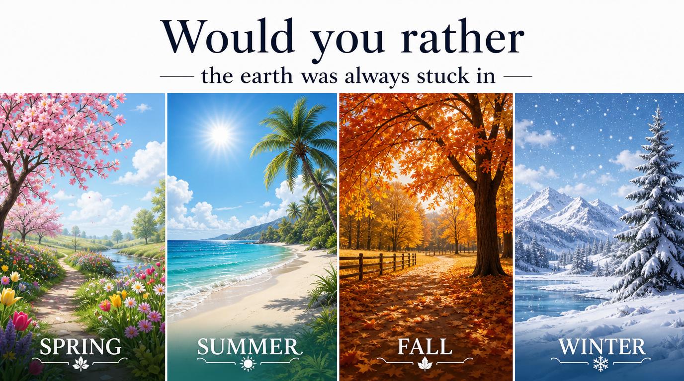 Would you rather the earth was always stuck in Spring, Summer, Fall, Winter?