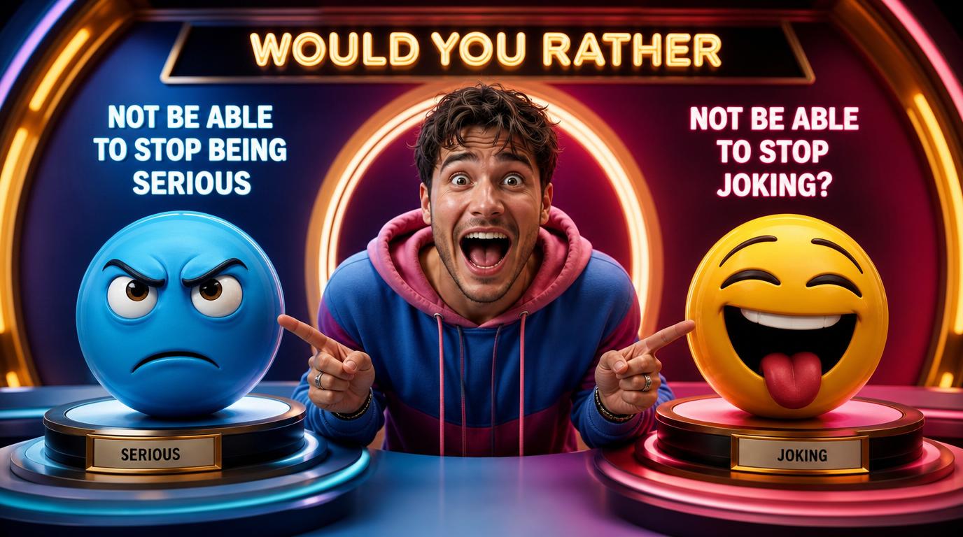 Would you rather not able to stop being serious or not be able to stop joking?