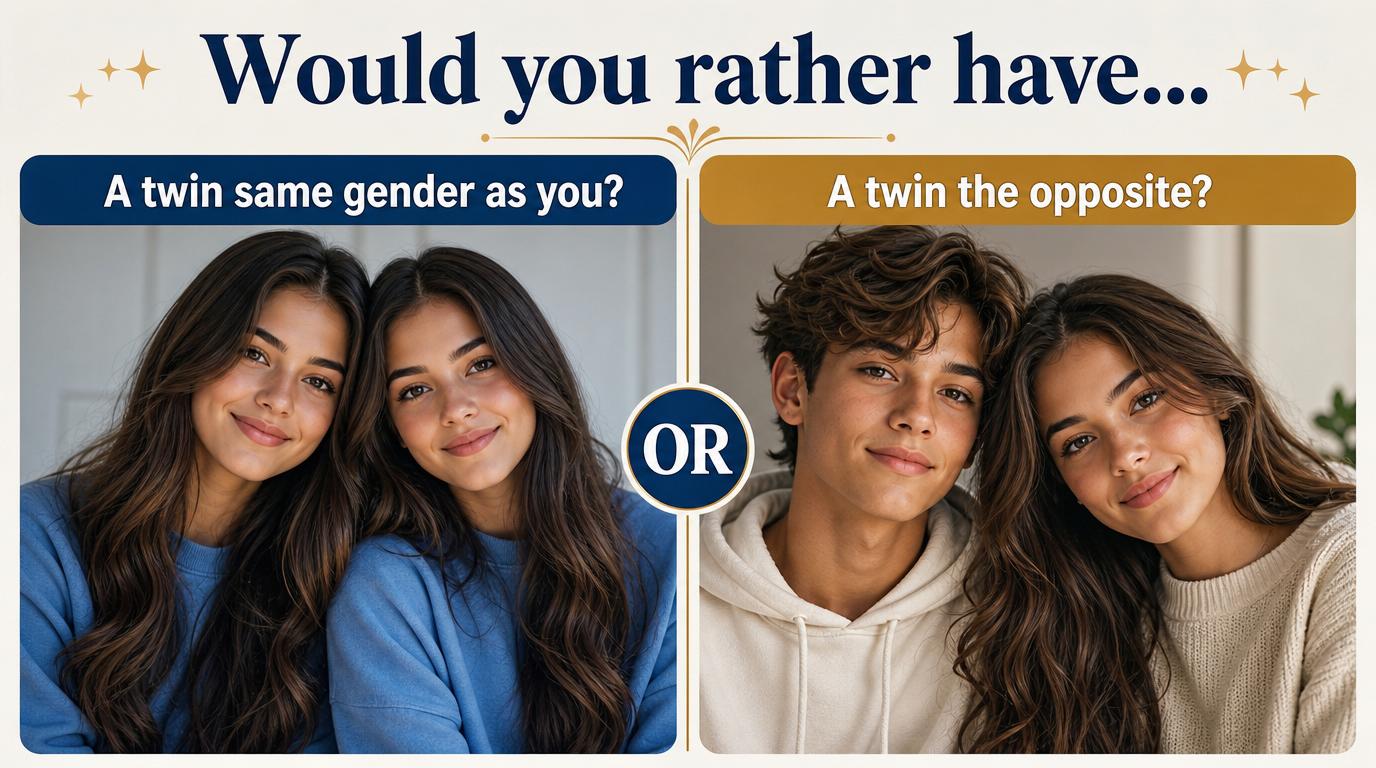 Would you rather have a twin same gender as you or the opposite?